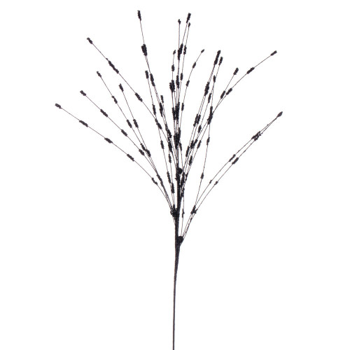 Vickerman QG221917 - 36 in. Black Berry Glitter Artificial Spray - 6 Pack