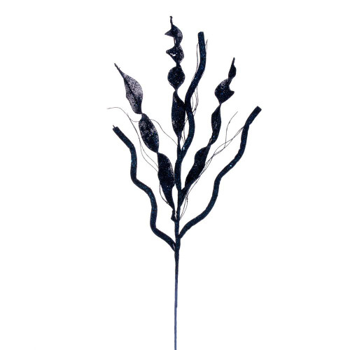 Vickerman QG223831 - 34 in. Midnight Blue Multi Spiral Glitter Artificial Spray - 4 Pack