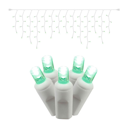  Vickerman X6W3304 9' LED Green Icicle Christmas Light String 