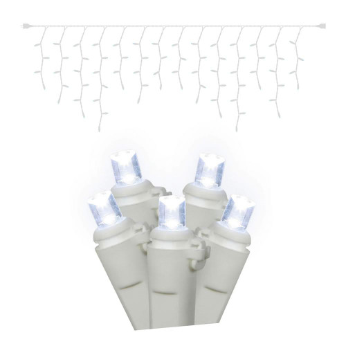  Vickerman X6W3305 9' LED Cool White Icicle Christmas Light String 