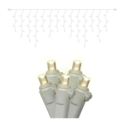  Vickerman X6W3401 9' LED Warm Twinkle Icicle Christmas Lights 