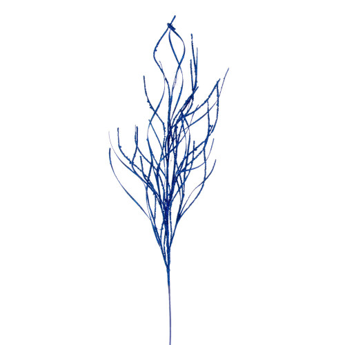 Vickerman QG225002 - 40 in. Blue Berry Wavy Glitter Artificial Spray - 4 Pack