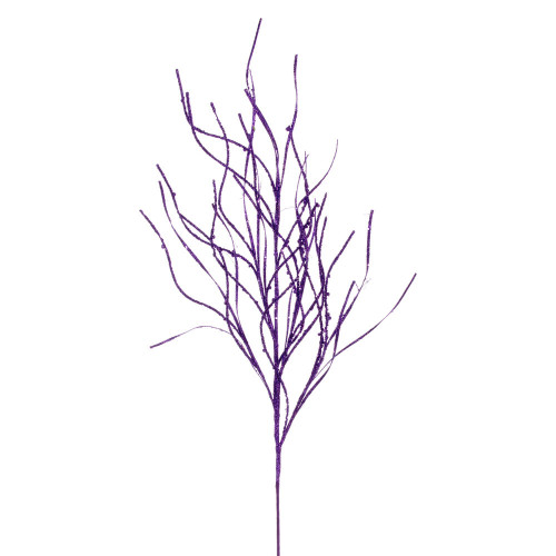 Vickerman QG225066 - 40 in. Purple Berry Wavy Glitter Artificial Spray - 4 Pack