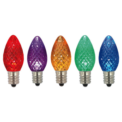  Vickerman XLEDC70T-25 C7 Prism LED Multi Color Twinkle Spare Bulbs 