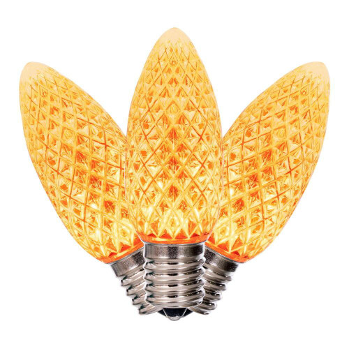  Vickerman XLEDC98-25 C9 Prism LED Orange Spare Christmas Bulbs 