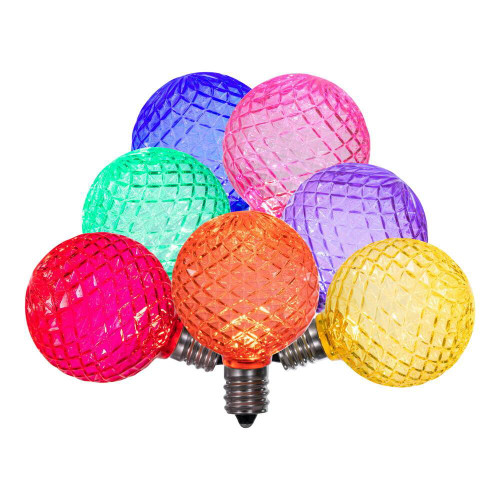  Vickerman XLEDG40-25 G40 Prism LED Multi Color Spare Christmas Bulbs E12 