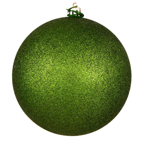 Vickerman N592034DG - 8 inch Juniper Green Glitter Ball Christmas Ornament