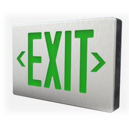 Halco 97107 Green Die Cast Emergency Exit Sign