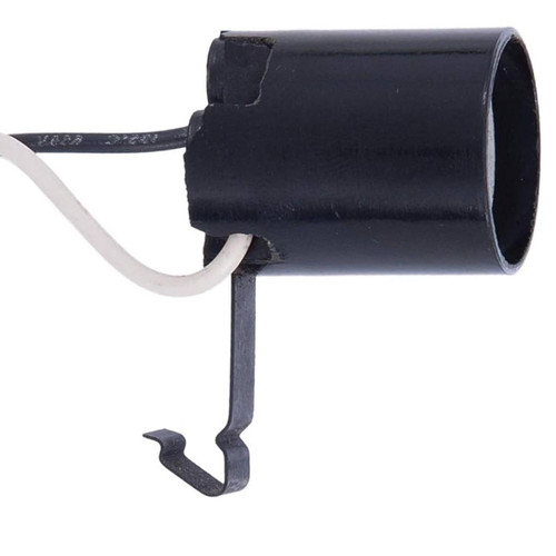 LBS Lighting Horizontal Snap-in E26 Medium Base Socket with 11" Wire Leads  
