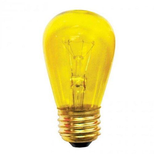 Halco 9053 S14 Transparent Yellow Incandescent Sign Bulb