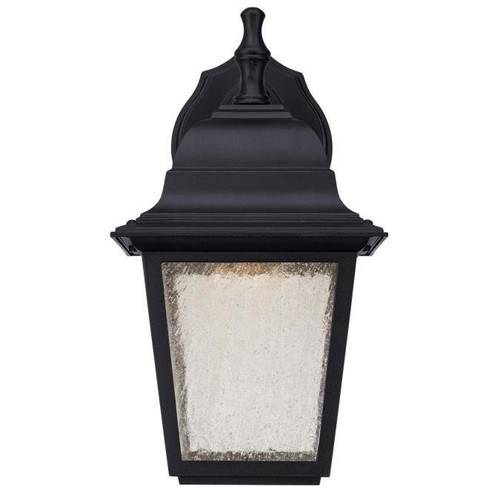 Westinghouse 6400100 - 9W LED Black Outdoor Wall Lantern - 11 in High - Clear Seeded Glass