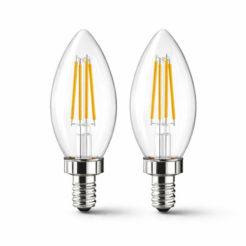 GE 93142802 - E12 LED Candle Filament Replacement Lamp - 2700K - 2 Pack 