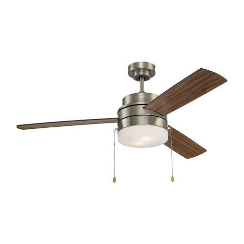 Trans Globe F-1025 BN Master Collection Reversible Blades, 3-Blade, LED, Transitional Ceiling Fan 