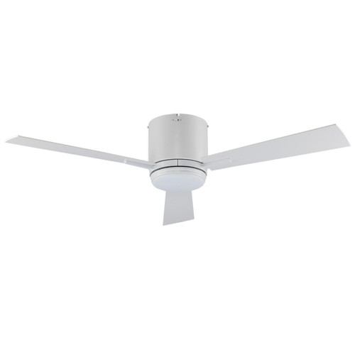 Trans Globe F-1017-3 WH Sargeant 3- Blade LED Standard Ceiling Fan with Wall Control and Light Kit Included 