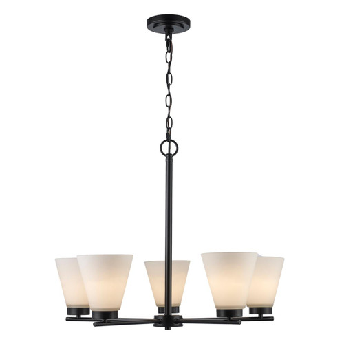 Trans Globe 71805 BK 5-light Fifer Chandelier 