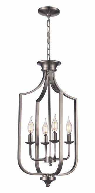 Trans Globe 11215 BN Hillcrest 27.5-in. 4-Light Cage Chandelier 