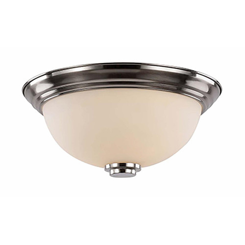 Trans Globe 70526-13 BN Mod Pod 2-Light, 13-in. Flush Mount Ceiling Light 