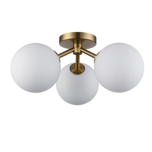 Trans Globe 11613 AG Modern 3-Light Haskell Flush Mount 