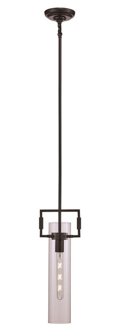 Trans Globe PND-2155 BK Mie Collection 1-light, 7-inch, Glass Cylinder Mini Pendant 