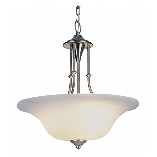 Trans Globe 6543 BN Perkins 3-Light Indoor Glass Bowl Pendant with Chain 