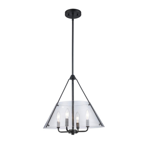 Trans Globe 11584 BK 4-Light Alivia Pendant 