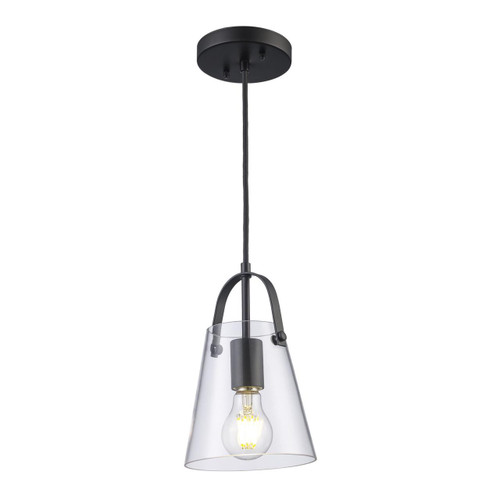 Trans Globe PND-2174 BK 1-Light Shaded Mini Pendant 