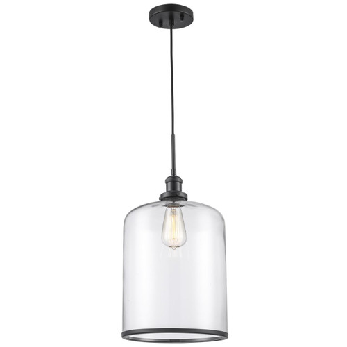 Trans Globe PND-2185 BK Single Light Clear Glass Mini Pendant 