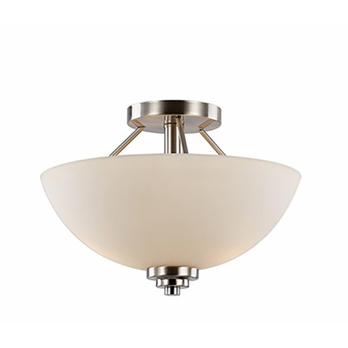 Trans Globe 70527 BN Mod Pod 2-Light, 13.5-in. Semi Flush Ceiling Light 