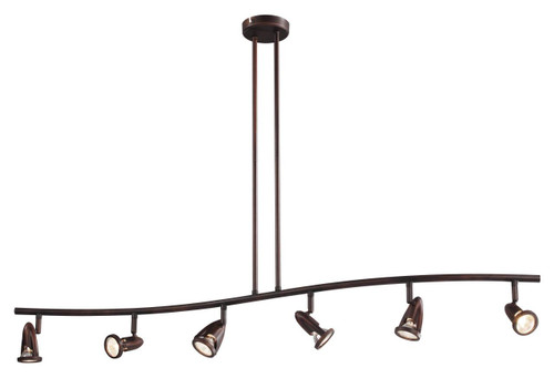 Trans Globe W-466-6 ROB Stingray Collection, 6-Light, 6-Shade, Adjustable Height Indoor Ceiling Track Light 