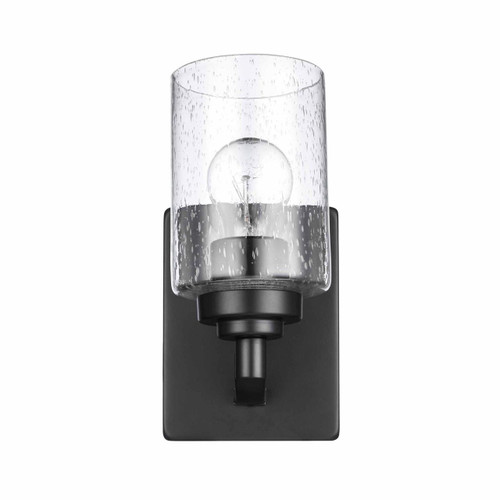 Trans Globe 80521 BK Mod Pod Indoor Glass Drum Armed Sconce 
