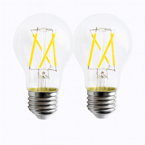 Cyber Tech LB60CA-D/WW-2PK – 8W Clear Filament A19 Bulb – 2700K – Dimmable - 2 Pack