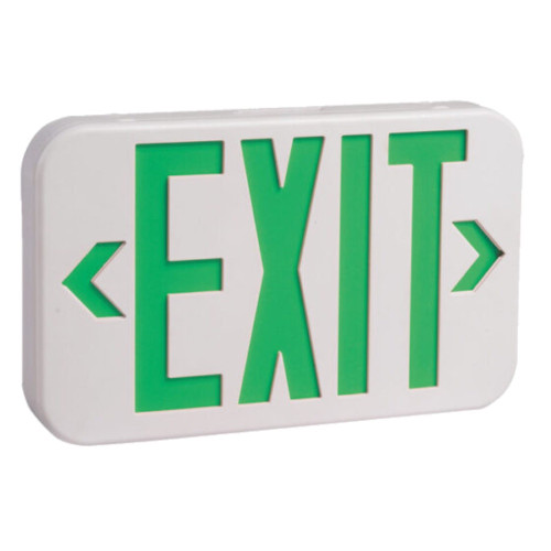 Cyber Tech E1LEDX-GR - Green LED Exit Sign with Battery Back Up 