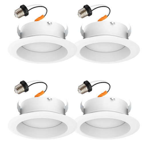 Cyber Tech LC10RT4-S/CCT/4PK - 4" LED Recessed Retrofit Kit - White - 4 Pack 