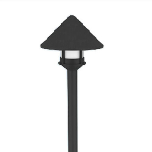 Cyber Tech LS2PUB-12V-BL - Black Landscape Pagoda Path Light with Cone Top Shade 