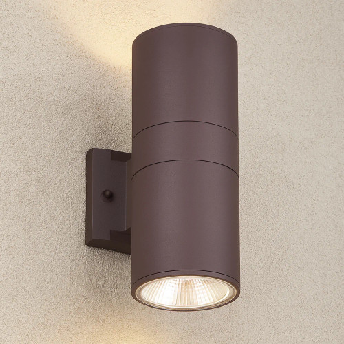 Cyber Tech LWP24TUPDN-BZ/CCT - Outdoor LED Cylinder Wall Sconce Up Down Light
