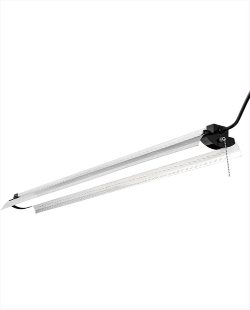Cyber Tech SH4850DP-LED - 4 Ft LED Shop Light - Pull Chain & Outlet - 4000K 