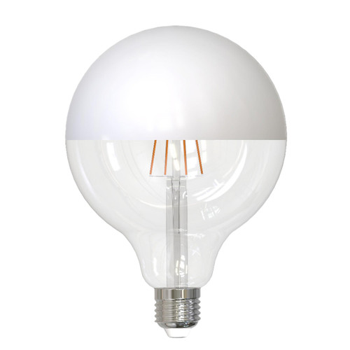 Bulbrite 776840 - 6W LED G40 Filament Globe - 2700K - Half White Dimmable