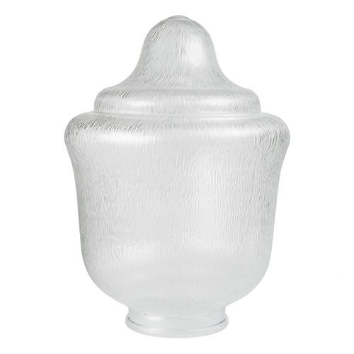17" Clear Textured Acrylic Street Light Globe with 8" Flange Neck 