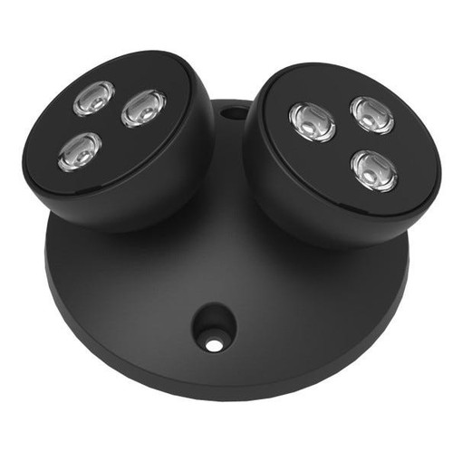 Halco 97117 - Double LED Remote Head - Indoor Black - 1.5W, 170 Lumens