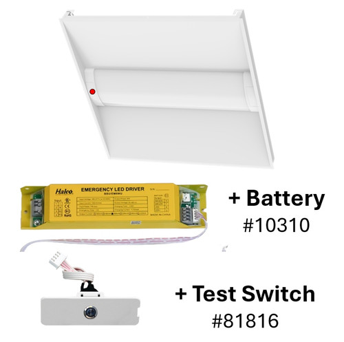 Halco 81805 - 2x2 LED Center Basket Troffer - CCT Selectable - Emergency Battery