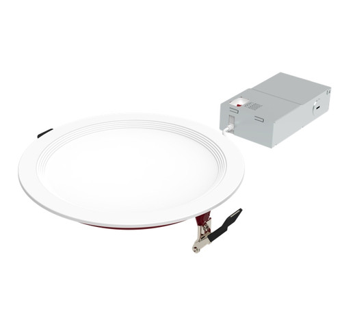 Halco 89207 - 8" Fire Rated Slim Downlight - CCT Selectable - Baffle Trim