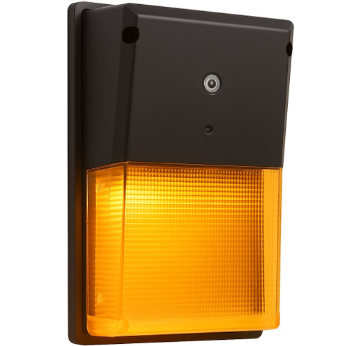 Satco 65-888 – 20W Turtle Safe LED Wall Pack – Switchable Amber/4000K - Photocell – Black 