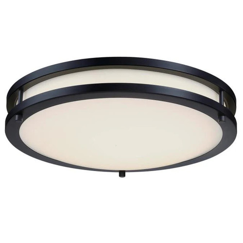 Westinghouse 6136500 - 23W LED Matte Black CCT Selectable Flush Mount Light - 16 in Diameter