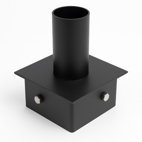 6" Square Pole to 2-3/8" Tenon Mount Reducer - Inner Mount - Dark Bronz