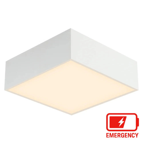 10" Emergency Square LED Surface Mount Downlight with Battery Back Up 