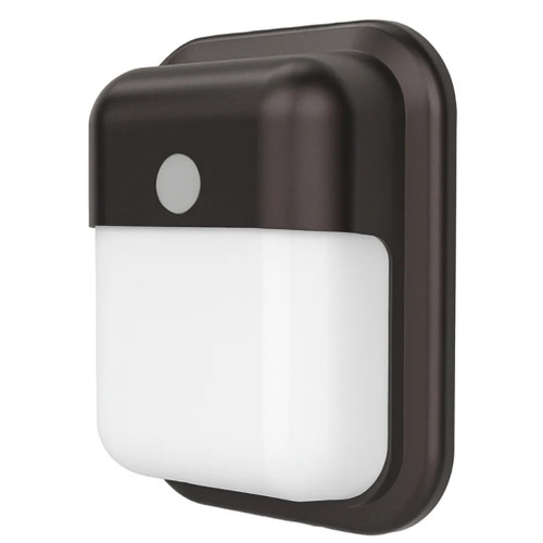 Small Dusk-to-Dawn LED Wall Light – Modern 12W Bronze Fixture – Warm White 3000K 