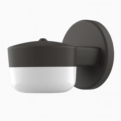 Architectural LED Entry Patio Wall Light with Photocell - Bronze - Frosted Lens - 3000K/4000K/5000K