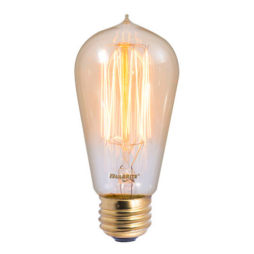 Bulbrite 134019 - ST18 Nostalgic Thread Bulb - 2200K Amber - Dimmable E26 