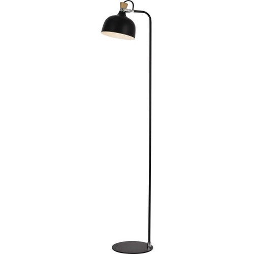 Volume V2311-5 - 1-Light Floor Lamp - Black & Wood - Dimmable