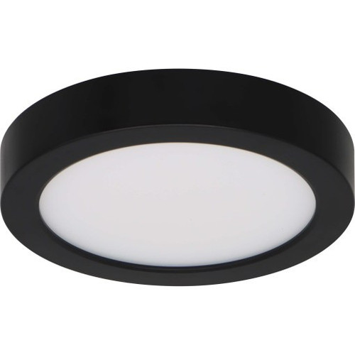 Volume V7142-5 - 6" Black Round LED Flush Mount - 3000K - Dimmable
